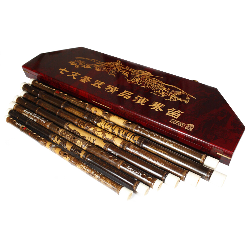 Jade screen flute flute Flute Bamboo Flute handmade reliqued with professional playing collection class instrument Seven sets of Horizontal Flute