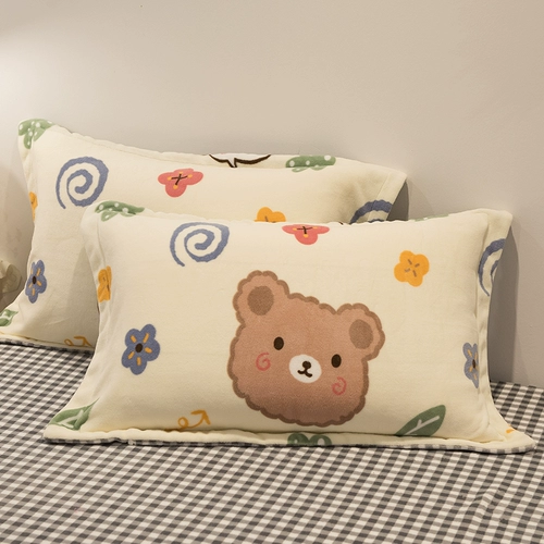 Японский импортный зимний мультяшный коралловый комплект, фланелевый двусторонний пододеяльник, 4 предмета, увеличенная толщина