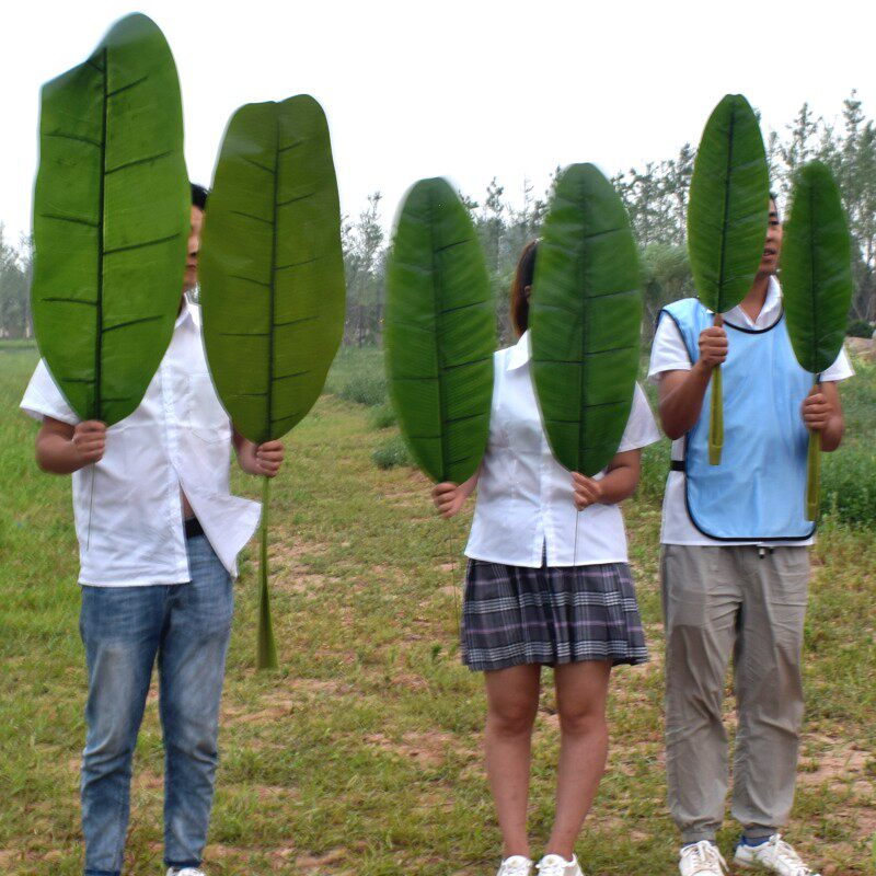 Simulation Plant Plantain Leaf Over Gum Fake Leaf Plantain Leaf Dance Performance Props Banana Leaf Stall Mat Fruit Leaf-Taobao
