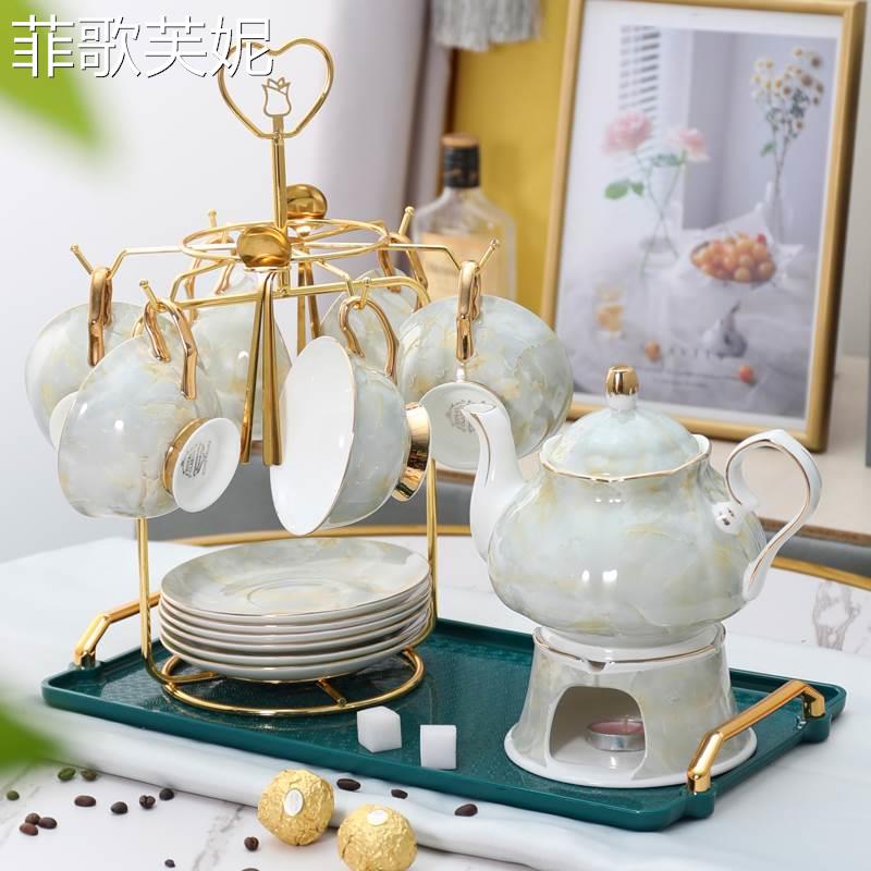 Exquisite English afternoon tea with light luxury European coffee cup suite court wind bone porcelain tea cup disc box package