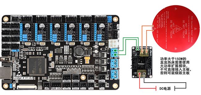 Máy in 3d công suất cao mô-đun giường nóng mos ống cao hiện tại tải điện mở rộng phụ kiện bo mạch chủ - Phụ kiện máy in