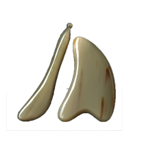 Natural white buffalo horn scraping board for facial beauty special facial pulling and shaving tool for whole body universal pulling stick tool