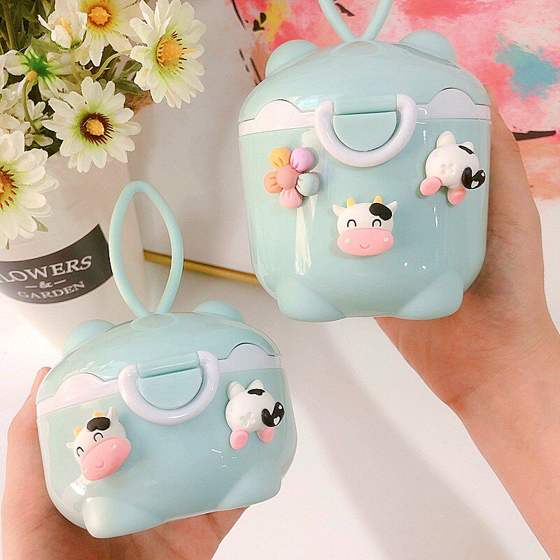 Cartoon Baby Milk Powder Box Portable Out Milk Powder Packaging Box Baby Deputy Food Rice Flour Storage Sealed Moisture-Proof Jar