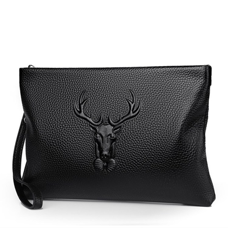New Men's Clutch Leather Clutch Bag Men's Bag Soft Leather Casual Envelope Bag Leather Large Capacity Business Clutch