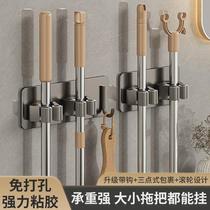 Suction cup mop wall hanging clip without punching strong adhesive bathroom bathroom mop rack broom buckle fixed hanger