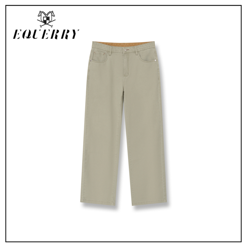[Sister Xiaowanzi] 70% Cotton-Eq Men's Twill Retro Texture Large Straight-Leg Jeans-K637