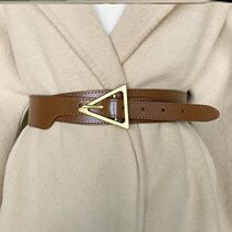 Simple fashion exterior belt Womens belt double-sided cashmere coat trench coat coat thick belt skirt decoration accessories