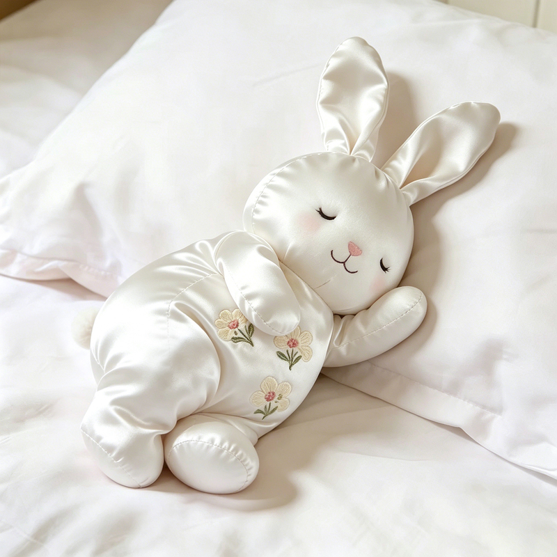 Ice Silk Summer Cool Feeling Rabbit Plush Pillow for Girls to Hug While Sleeping, Bear Doll Plush Toy, Children's Gift