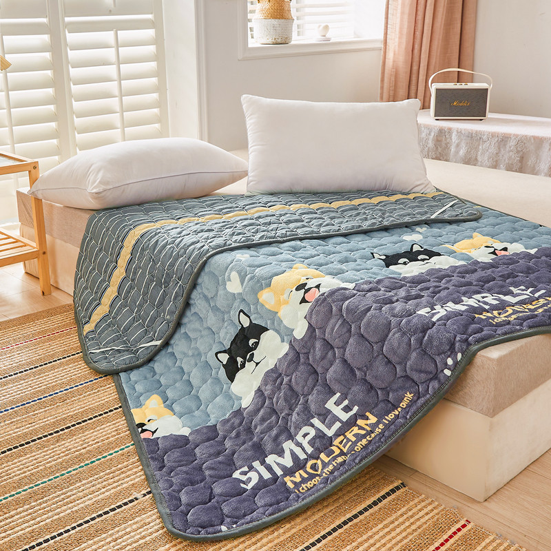 Winter flannel mattress cushion home thin sleeping pad quilt student dormitory single mattress pad quilt blanket bed