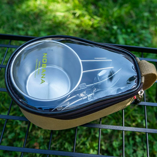 Дорожный портативный комплект из нержавеющей стали для кемпинга, посуда для путешествий