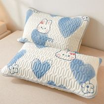 Chen set is sinking in the whole head silk cover latex pillowcase anti-mite and antibacterial pair one pair of cartoon cute pillow covers