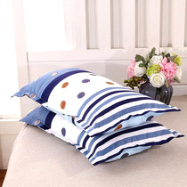 Chen set is sunken whole head silk cover brushed print pastoral style imitation cotton pillowcase bedding envelope style