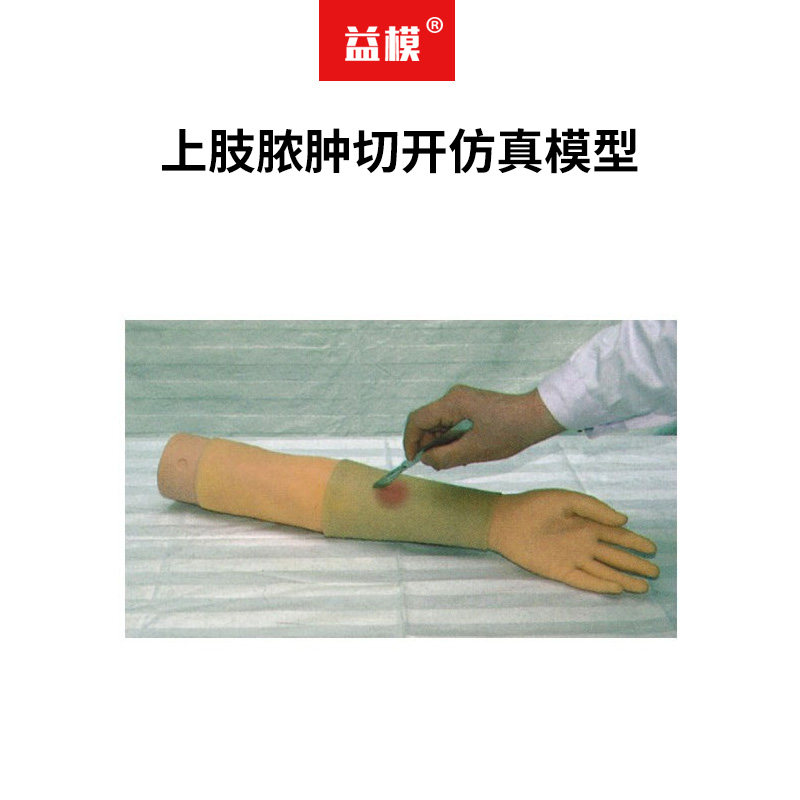 益模   上肢脓肿切开仿真模型 手臂发脓处理模型 外科训练切开缝合上药手模具