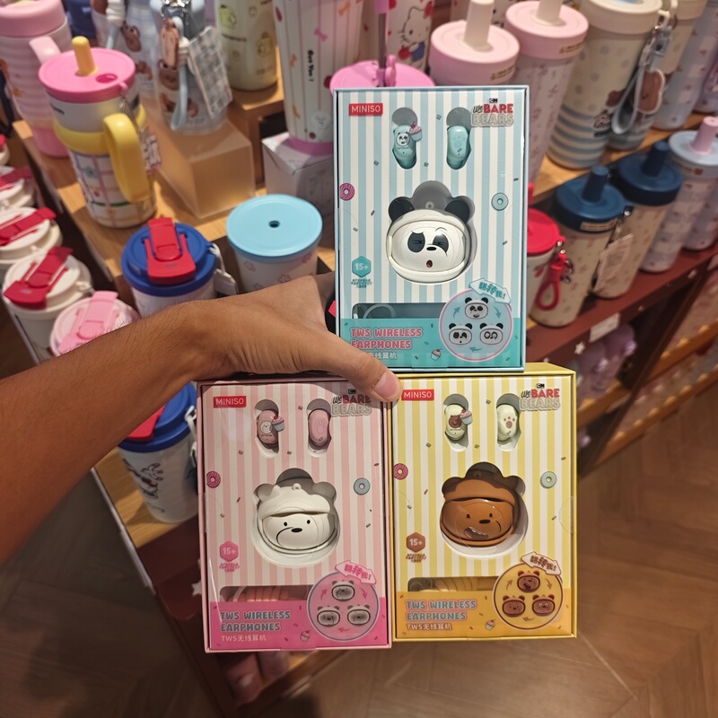 Miniso We Bare Bears Dessert Convertible Expression Tws Wireless Earphones White Bear Big Fat Bear Miniso Miniso We Bare Bears Dessert Convertible Expression Tws Wireless Earphones White Bear Big Fat Bear Miniso