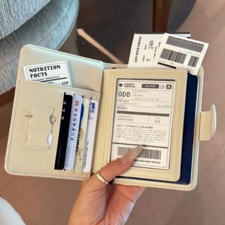 Anti-theft passport card bag id boarding pass storage bag ticket wallet integrated