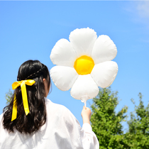 South Korea Ins small daisy aluminium film Balloon Sun Flowers Photo Props Party Baby Birthday Placement White Scene