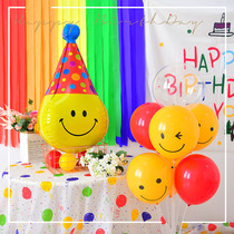 South Korea Ins Wind Strange Expression Laughs Face Hat Balloon Aluminum Film 4d Ball Baby Birthday Party Little Red Book