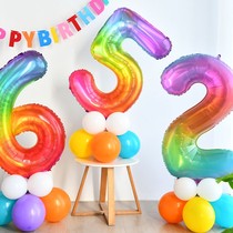 Babys birthday Birthday Decoration Rainbow Jelly Digital Table Pendulum Post Children Party Creative Scene Placement