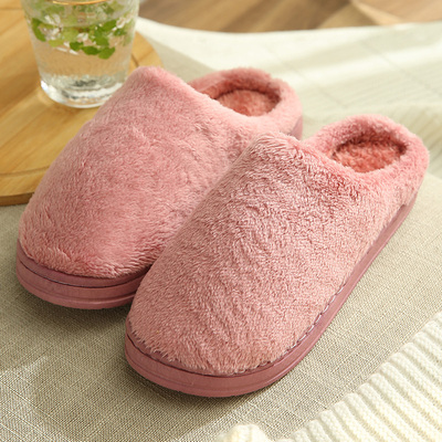 【加绒加厚】情侣毛绒防滑棉拖鞋