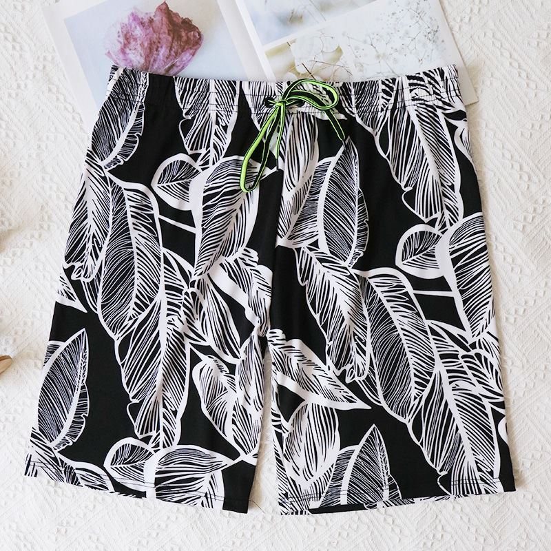 Quick-drying loose beach pants men's tide brand large size Thailand seaside holiday five-point swimming trunks suit shorts women's boxers