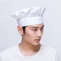 Chef Hat Chefs Working Hat Breathable Woman Restaurant Kitchen Buhat White Mushroom Cap A