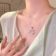 S925 sterling silver chalcedony necklace women's 2026 new Buddha pendant light luxury versatile Valentine's Day gift for girlfriend