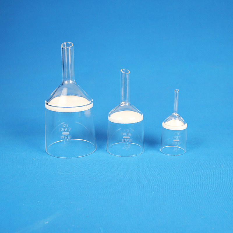 Glass sand core funnel funnel funnel 60 100 250 500 1000 5000ml G012345