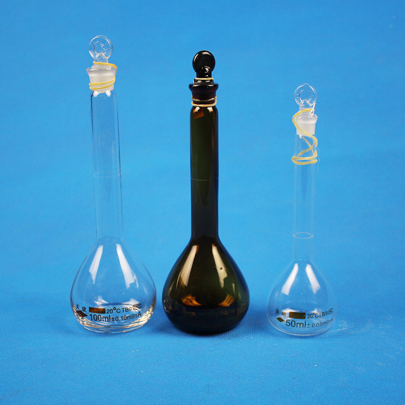 Skyglass Glass Class A Volumetric Flask with Stopper Transparent Brown 1 5 10 100 500 1000 2000ml