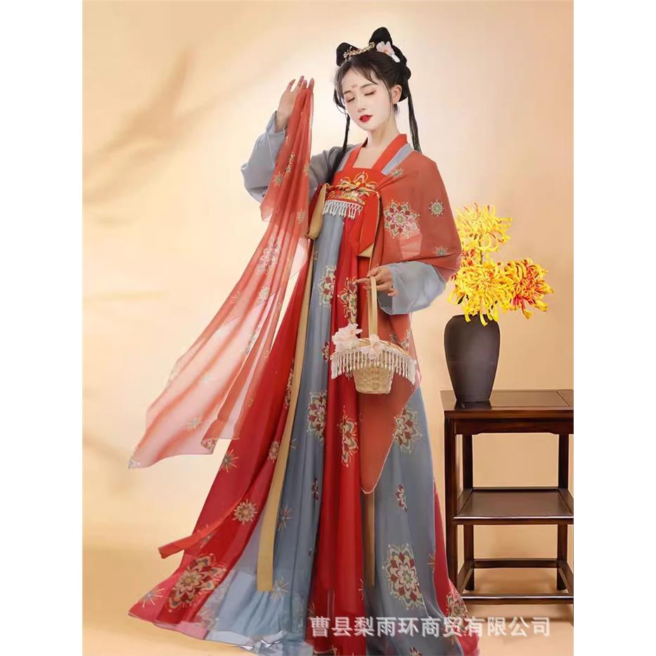 Hanfu Women's Spring Style Love Frost Fan Zhongfang