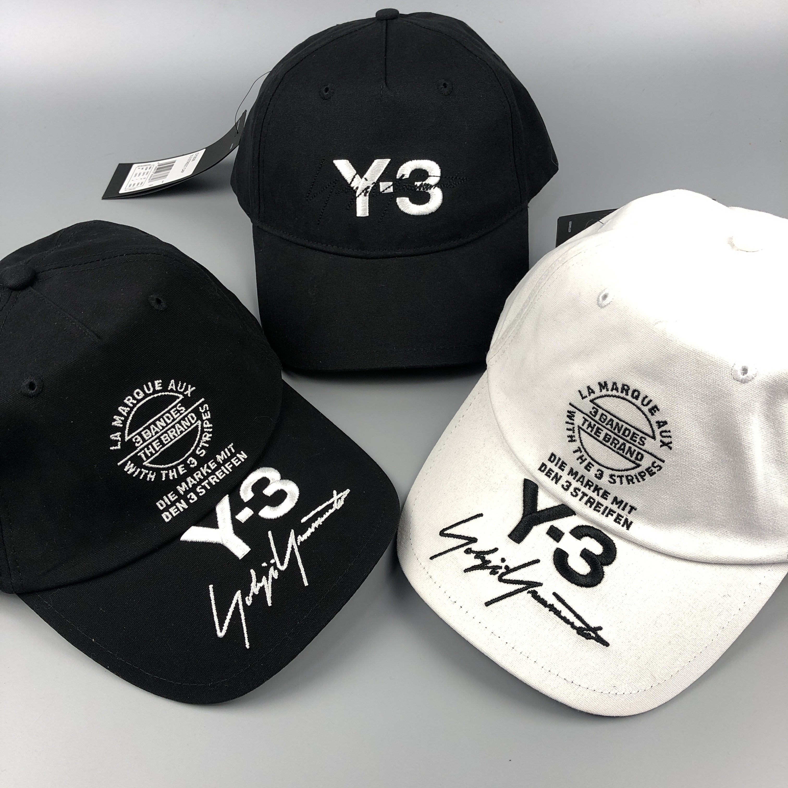 Yamamoto yaji ys classic black and white baseball cap double-sided embroidery joint cooperation big cap y3 little red book