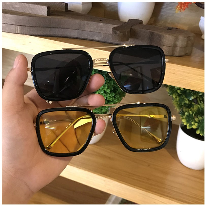 Avengers 4 Iron Man Robert Downey Jr. same glasses pentagonal sunglasses myopia sunglasses tide