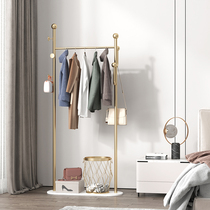 Nordic floor hanger home bedroom net red hanger simple light luxury marble metal vertical coat rack