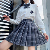 jk uniform dress full set of academic style female students Japanese autumn and winter dress embroidery top female Basic model
