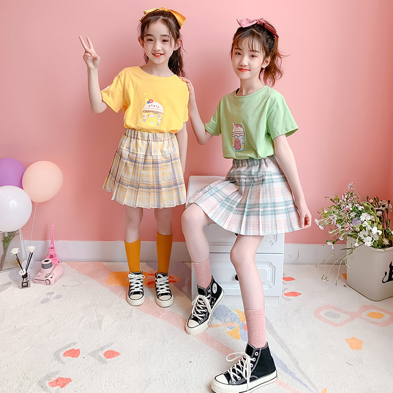 Japanese orthodox jk uniform girl heart children's girl skirt spring 2021 new jk short sleeve set women's summer wear