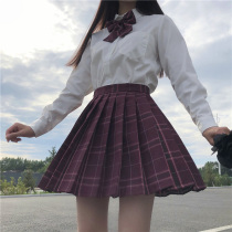 Original Shahua JK uniform skirt genuine full set of student class uniform dk college style shirt female day school supply dress