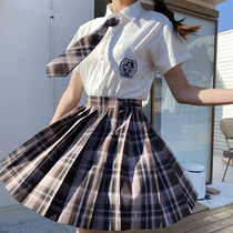 JK plaid skirt genuine original Japanese school supply sense uniform skirt new 2021 pure womens sweet set