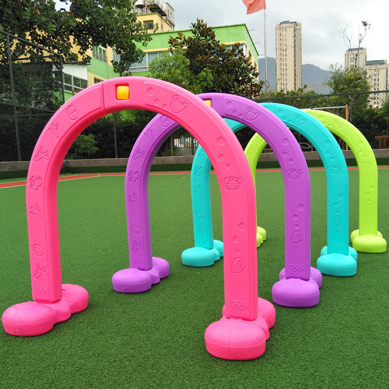 Kindergarten Outdoor Sports Activities Devices New Game Arch Drilling Hole Plastic Drilling Ring Toys Kindergarten
