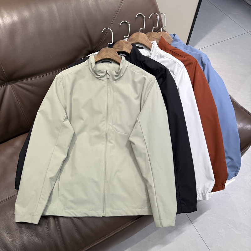 Spring Outdoor Leisure Mesh-Lined Softshell Lightweight Waterproof Wear-Resistant Breathable Hiking Stand-Collar Jacket Thin Coat