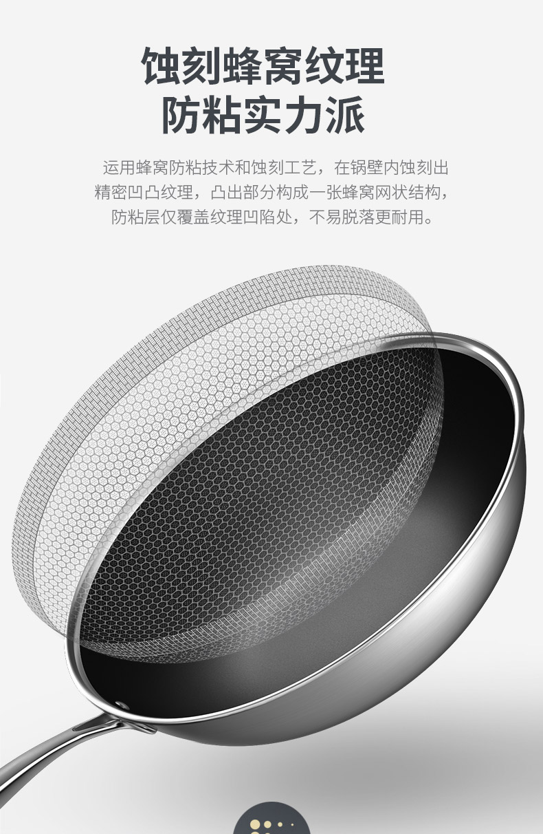 德国 康巴赫 E级蜂窝不锈钢炒锅 32cm 图11