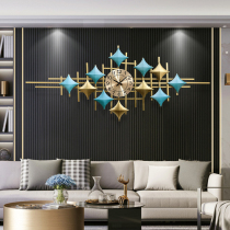 Nordic style wall clock simple modern 2021 new living room home fashion atmospheric wrought iron watch large