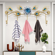 Entrance door Xuanguan bedroom tile wall hanging bag metal decoration hook free of punching clothes hanger light and luxurious clothes