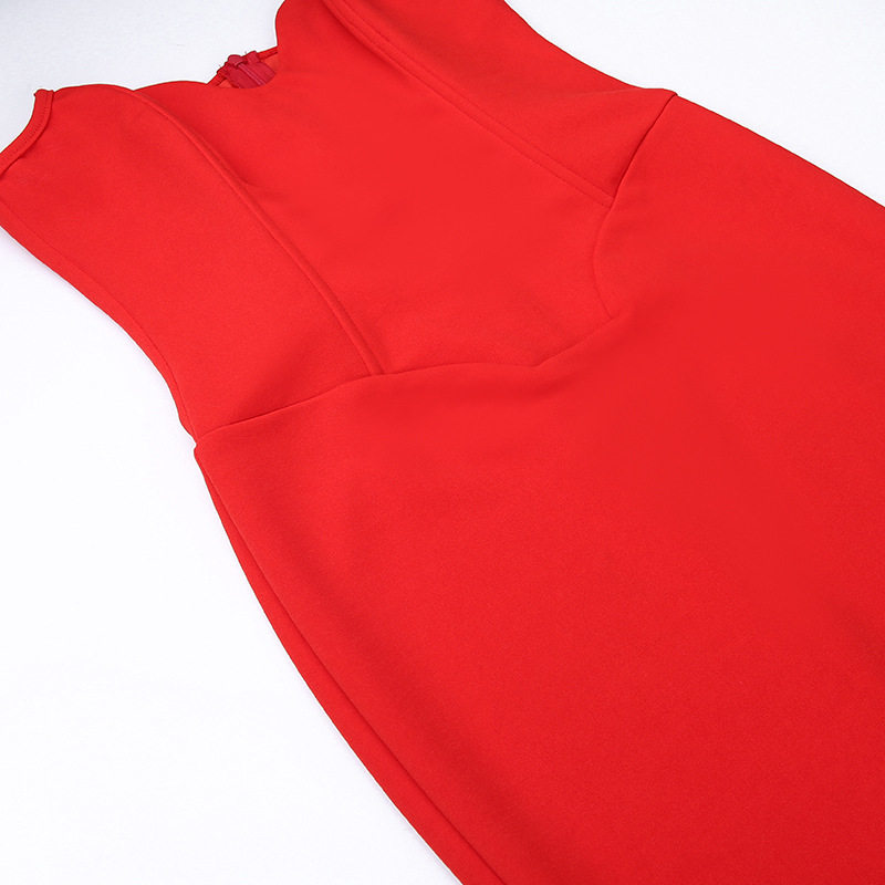 Sexet stropløs fiskebenskjole med fiskehale_voghion.com