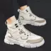 Giày công cụ nam Martin boots Phiên bản hàn quốc của phong cách Anh giày cao nam giày nam mid-top 2020 giày nam mùa thu mới - Giày ống Giày ống