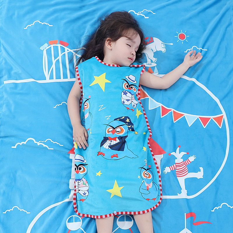 Children's sleeping bag anti-kick by summer thin newborn baby sleeping baby spring and autumn, spring and fall baby sleeping baby winter season