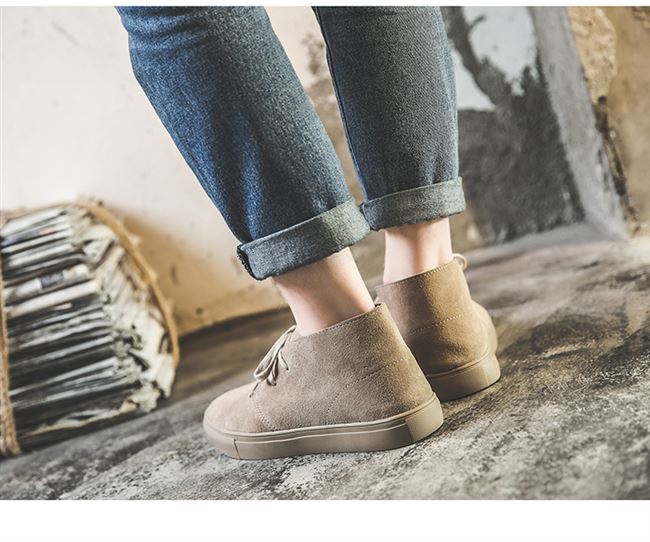 Thu đông Martin boots da nam retro giày cao cổ giày thể thao Phong cách Anh giúp các cặp đôi giản dị thời trang giày cao cổ - Giày ống