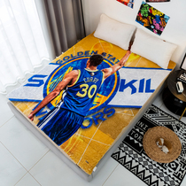 Autumn Winter Thickened Mattress Snow Minke Suede NBA Printed Home Tatami Dorm Room Single Student Dorm Room Bed Mat