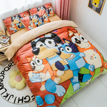 Breuil family of four sets winter warm thickened dormitory cartoon children cartoon bed linen cover three sets