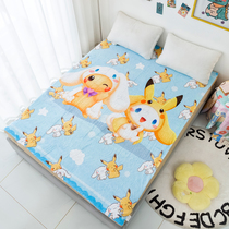 Autumn Winter Thickened Mattress Snow Mink Suede Wonder Baby Printed Home Tatami Dormitory Student Dorm Room Bed Mat