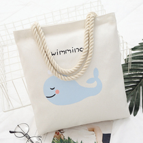 Canvas Single Shoulder Bag Girl Bag Day Korea Brief Art Student School Bag Senteel Handbag Casual Shopping Cloth Bag