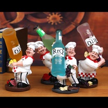 Creative Chef Resin Red Wine Rack Handiwork West Restaurant Home Decoration Pint Kitchen Wine Cabinet Shop Window Furnishing